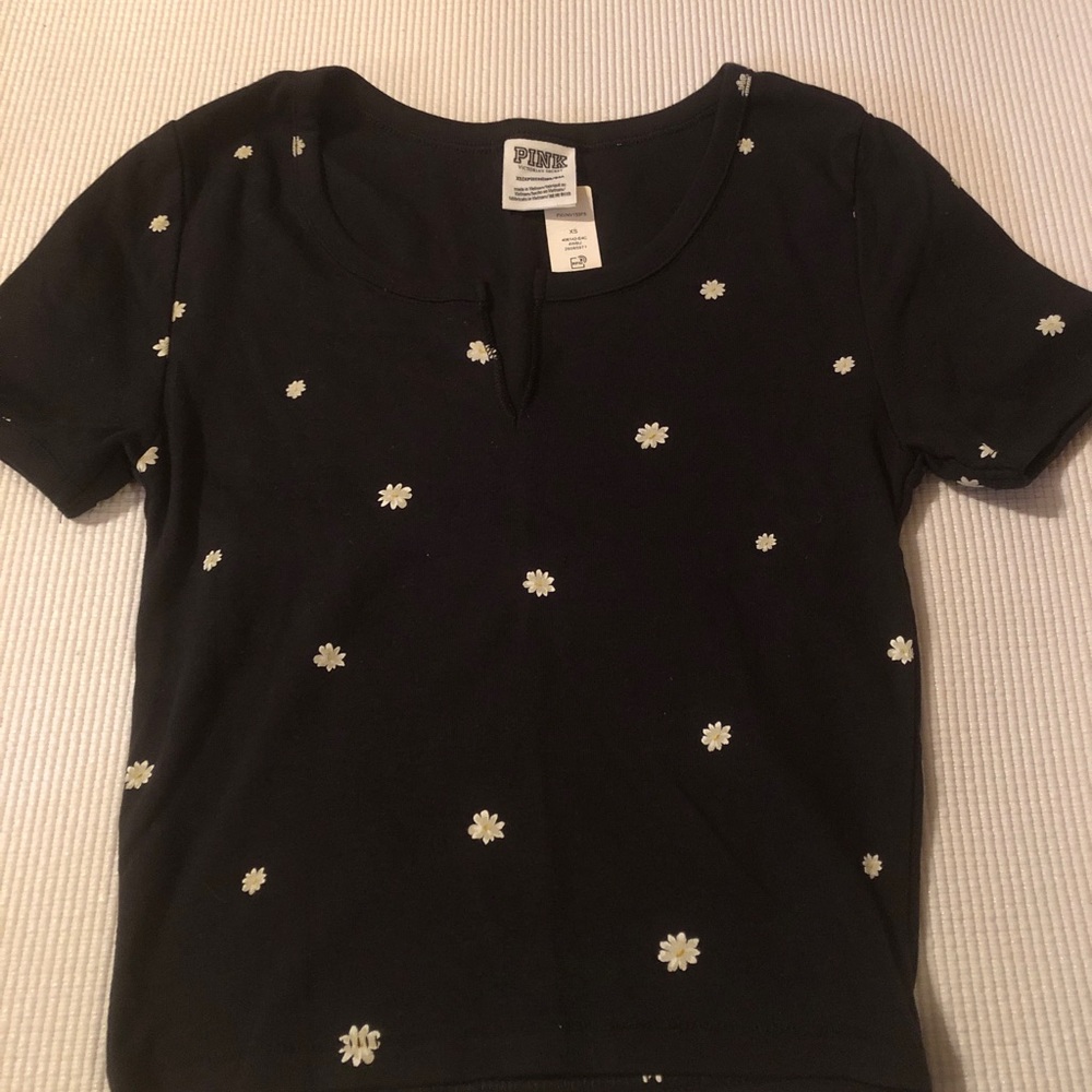 Victorias Secret Flower Semi Crop Top